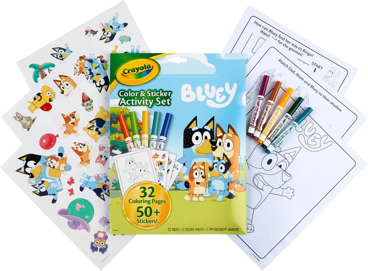 Crayola Juego de actividades de color y calcomanías Bluey
