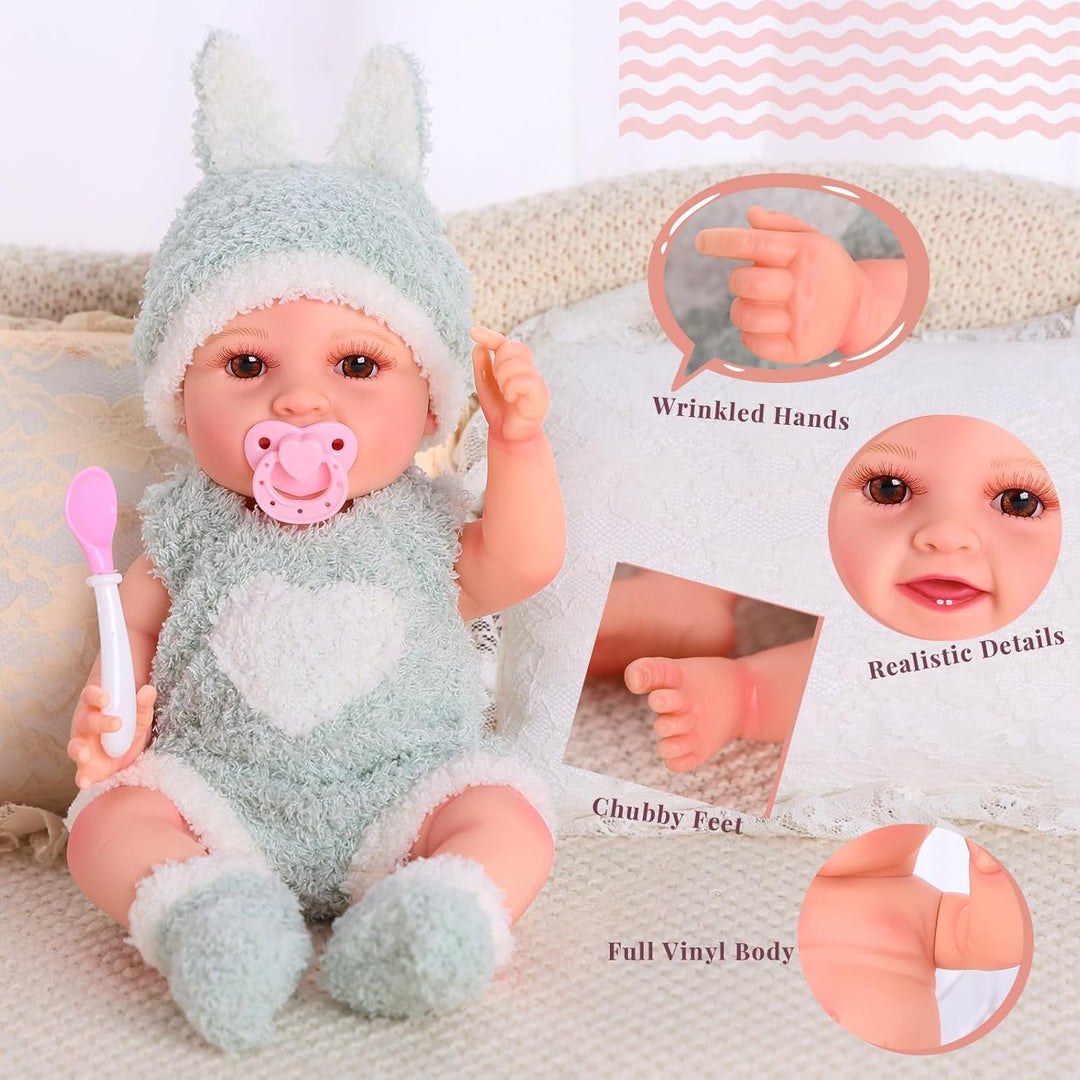 BABESIDE Juego de 9 muñecas de bebé, 12 pulgadas, linda muñeca real...