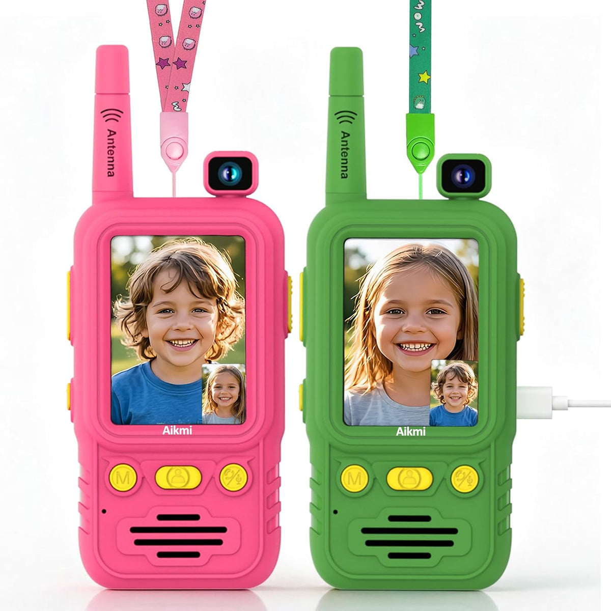 Aikmi Walkie Talkies de video para niños, juguete para niño y niña