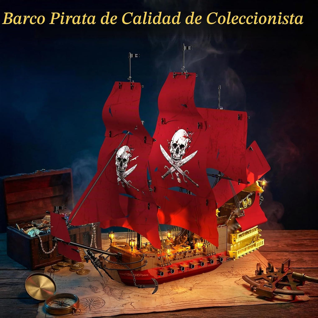 JMBricklayer Queen Anne's Revenge - Juego de construcción de barco pirata