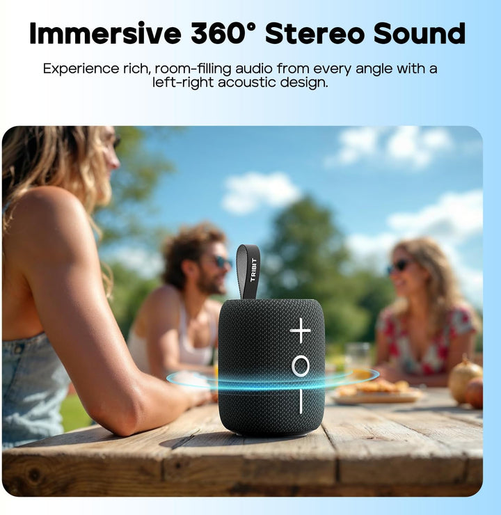 Tribit Altavoz Bluetooth portátil StormBox Mini+, 12W, altavoz de d...