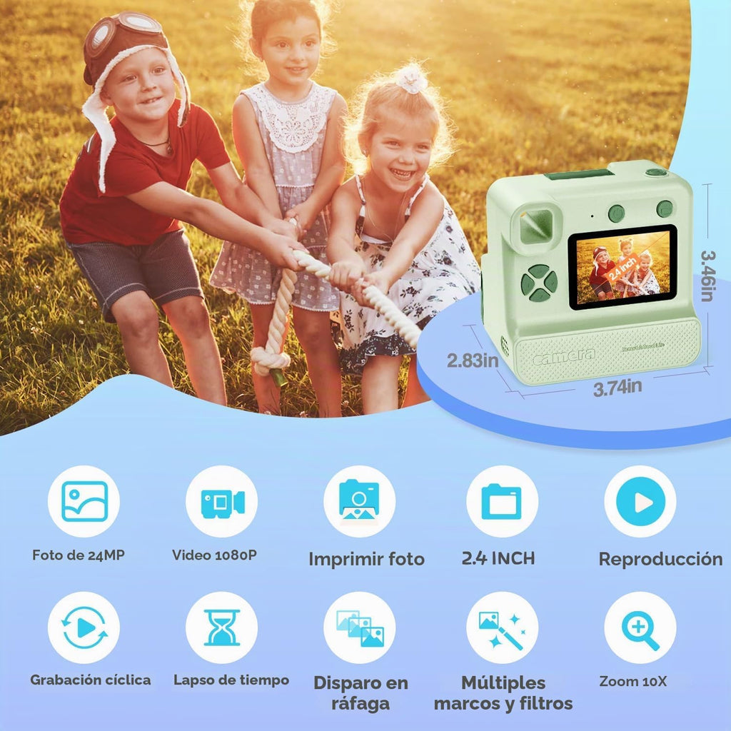 Impresión instantánea de cámara para niños, regalos de cumpleaños de