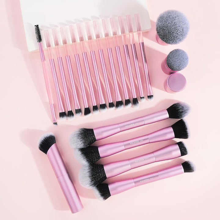 MAANGE Juego de 20 brochas de maquillaje de base, brocha de contorn...