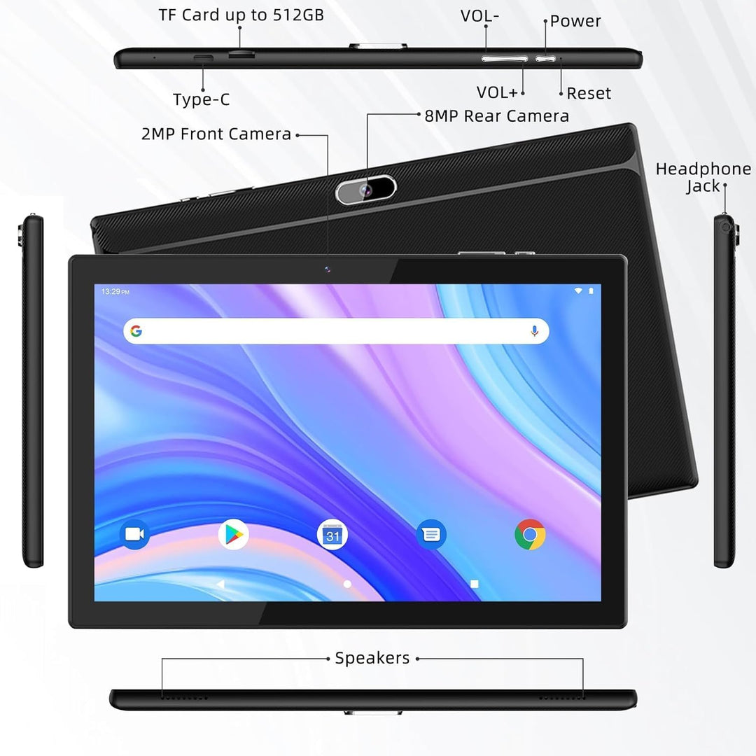 Tablet Android 15 de 10 pulgadas, tabletas 2 en 1 con teclado\/rató...