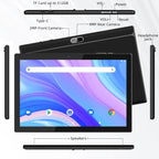 Tablet Android 15 de 10 pulgadas, tabletas 2 en 1 con teclado/ratón/estuche/lápiz, Negro, 8GB+32GB