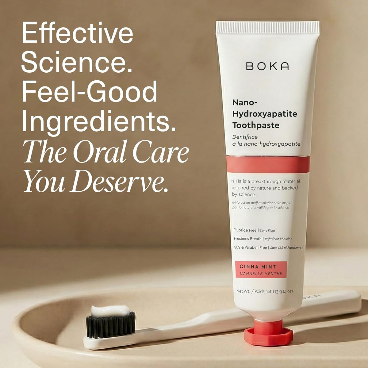 Boka Pasta de dientes sin flúor, pasta de dientes nano hidroxiapati...