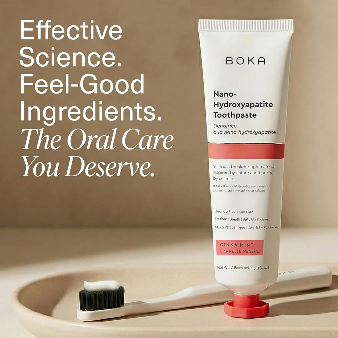 Boka Pasta de dientes sin flúor, pasta de dientes nano hidroxiapati...