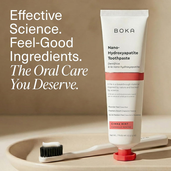 Boka Pasta de dientes sin flúor, pasta de dientes nano hidroxiapati...
