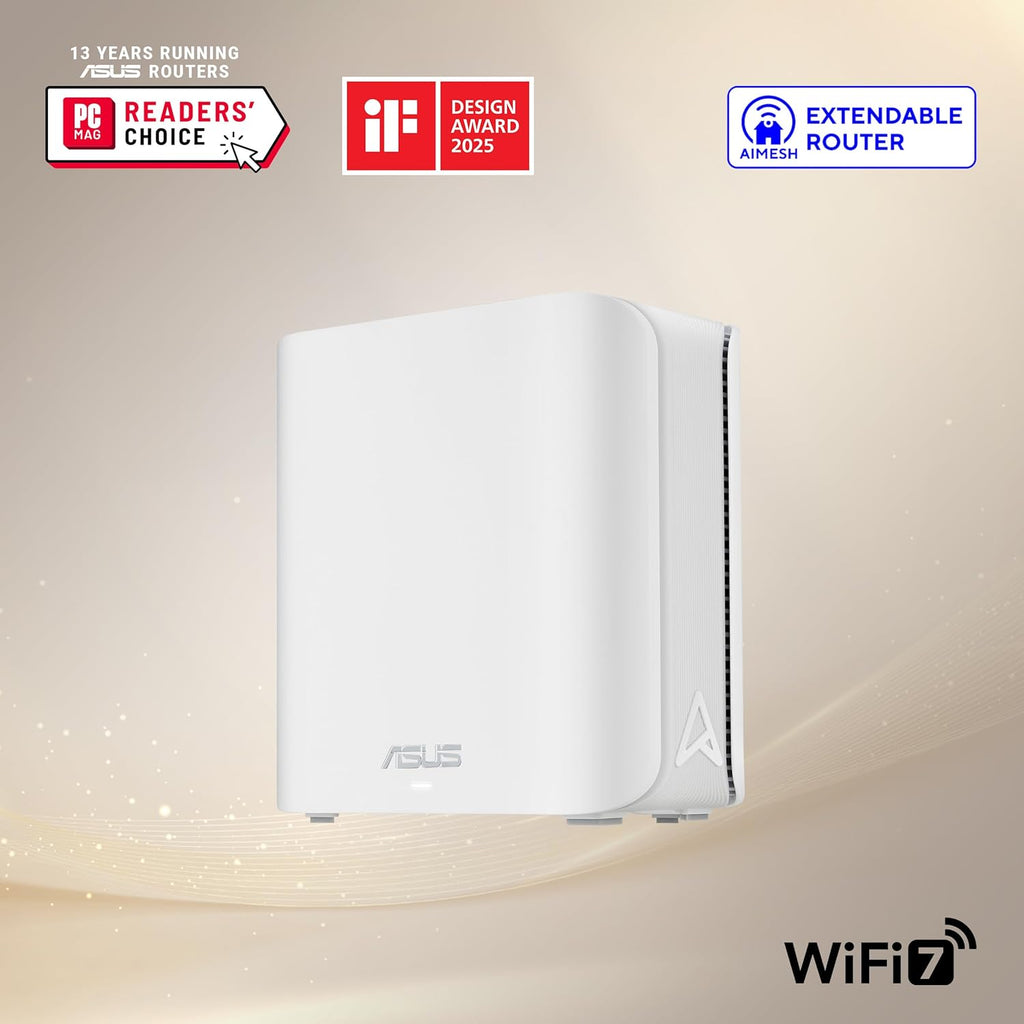 ASUS ZenWiFi BD4 Enrutador Mesh WiFi 7 - 2,450 pies cuadrados, 3.6 Gbps (1 paquete)