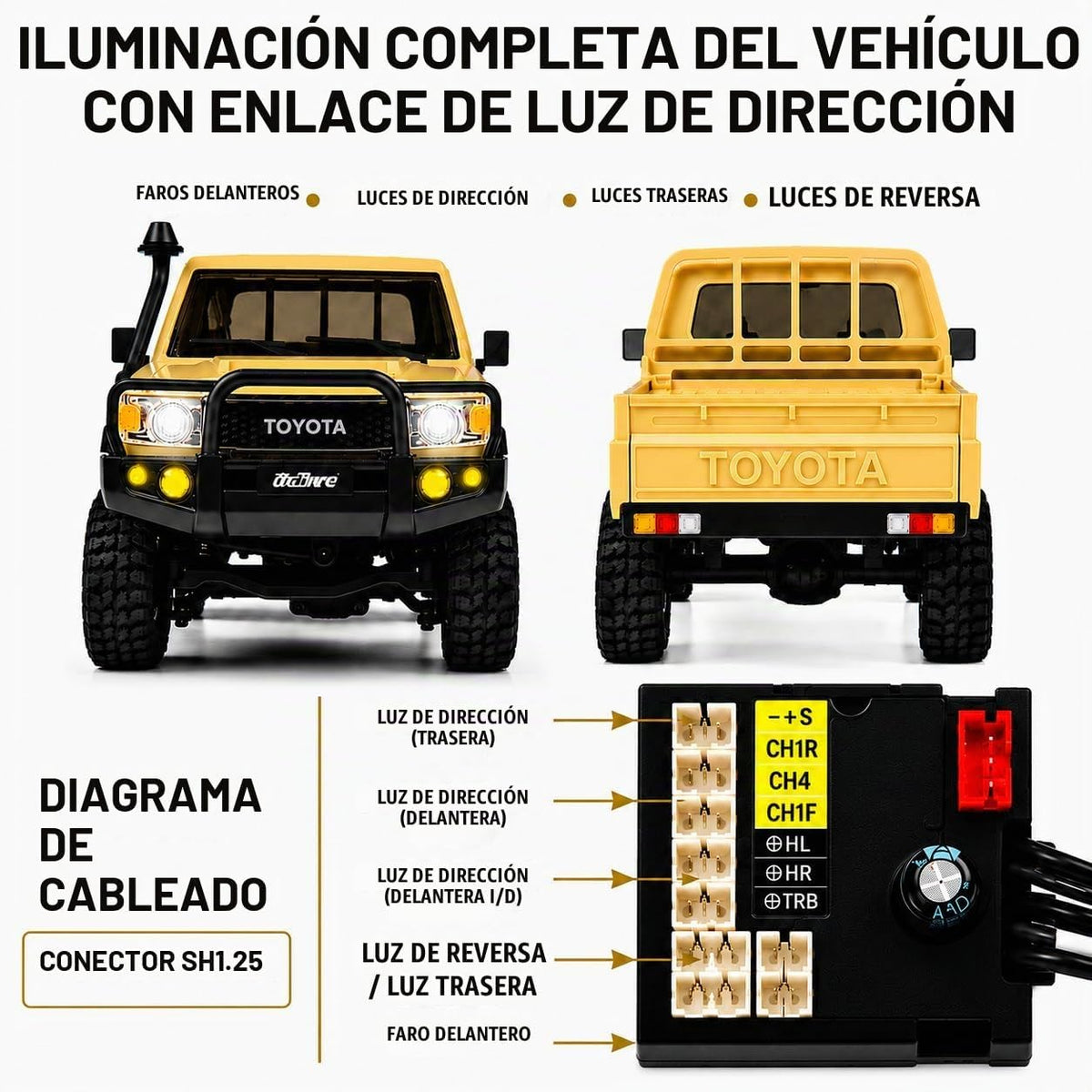 UDIRC UCX1801PRO Camión de sendero sin escobillas escala 1/18, oruga rc