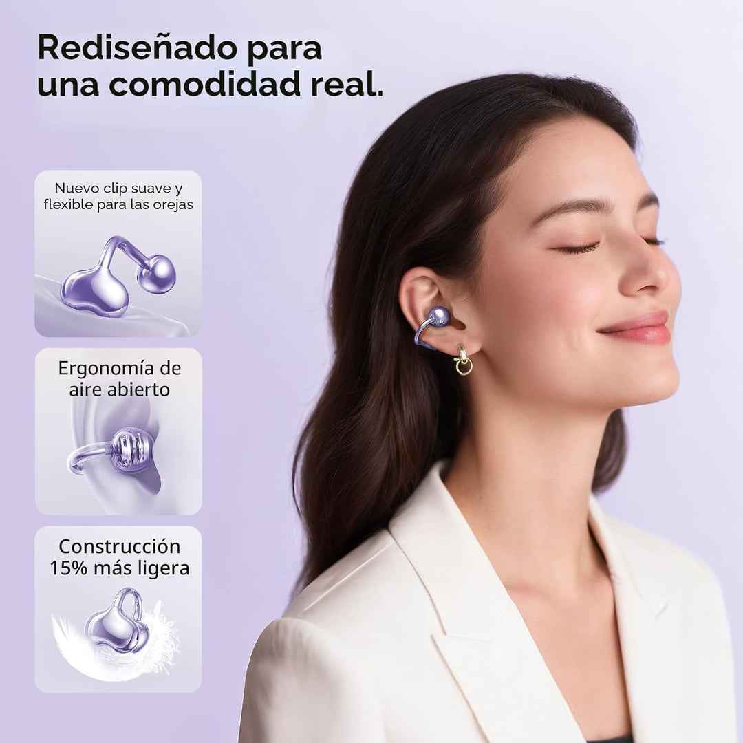 Kinglucky Auriculares con Clip Mejorados Ajuste Cómodo y Sonido Cri...