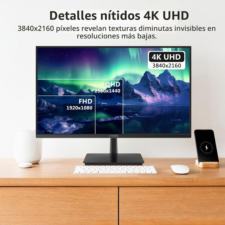 Z-Edge U27P4K - Monitor de 27 pulgadas 4K IPS Ultra HD 3840x2160, t...