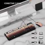 Combo de teclado y mouse con cable para Windows, teclado USB Plug a...