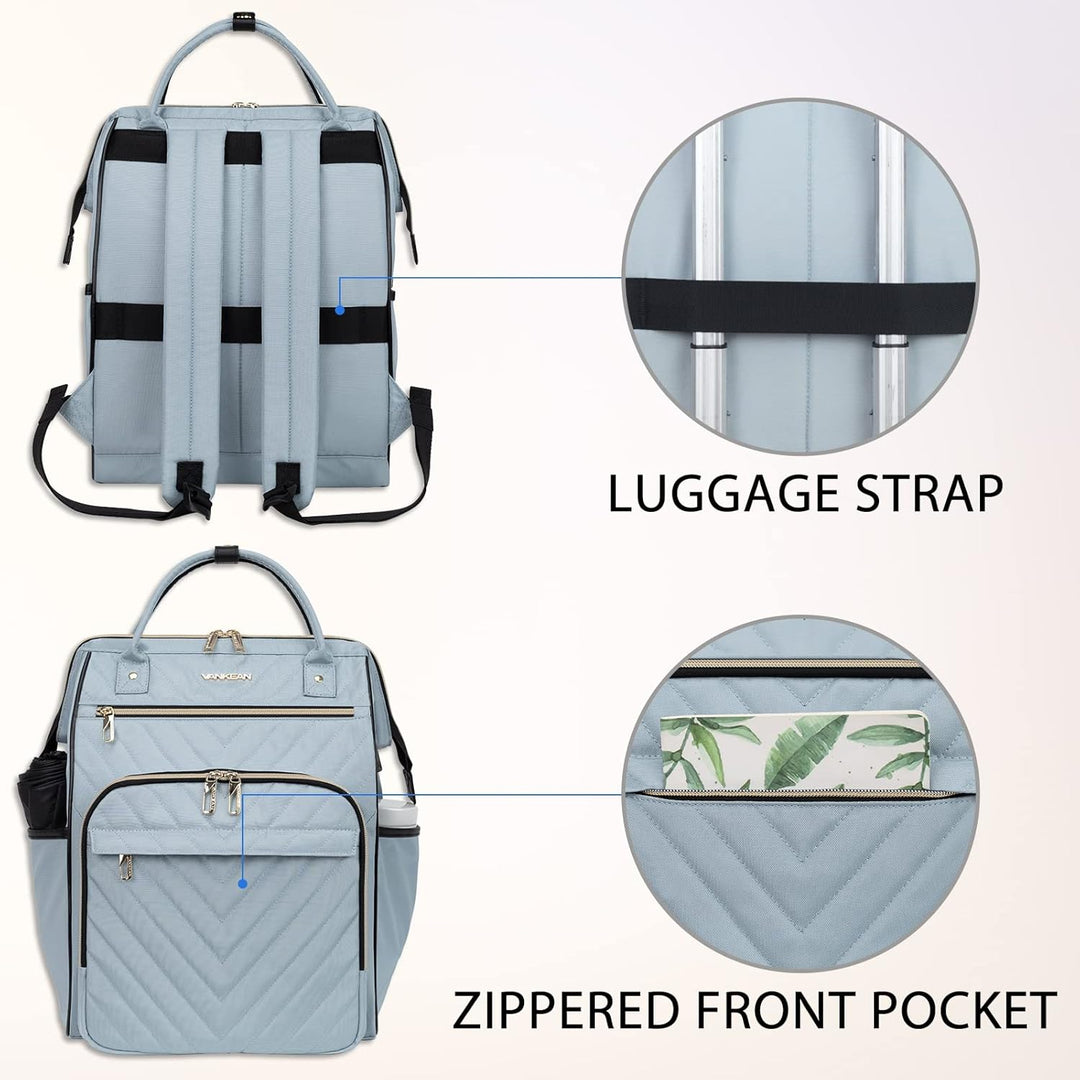 VANKEAN Mochila para laptop de 17 pulgadas para mujeres y hombres,...