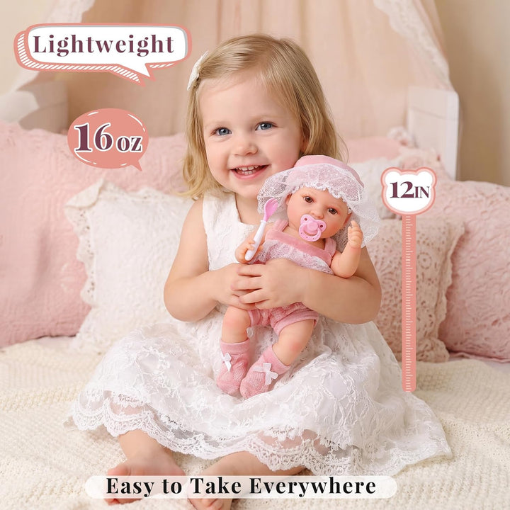 BABESIDE Juego de 9 muñecas de bebé, 12 pulgadas, linda muñeca real...