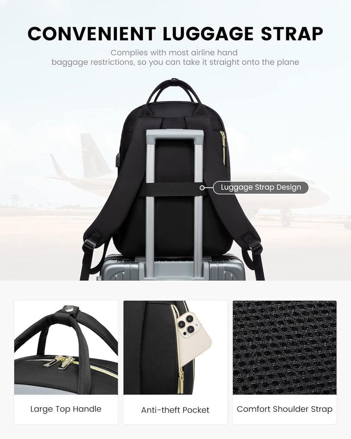 LOVEVOOK Mochila para computadora portátil para mujer, mochila para...