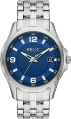 RELIC by Fossil Reloj para Hombre Liam de Tres Agujas con Fecha en Acero Inoxidable (Modelo: ZR16061)