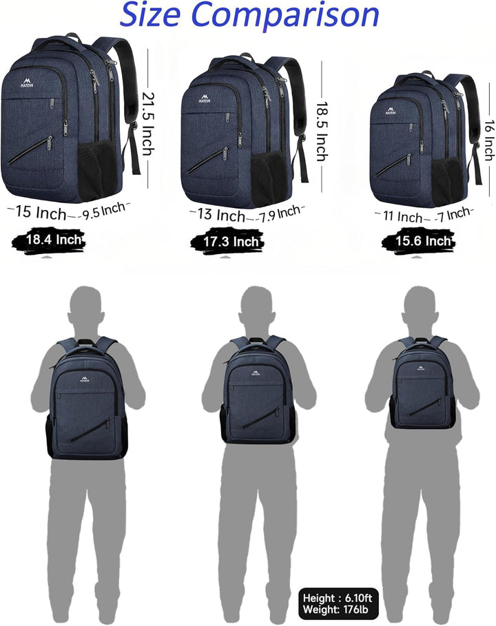 MATEIN - Mochila de 17 pulgadas para portátil, mochila de trabajo g...