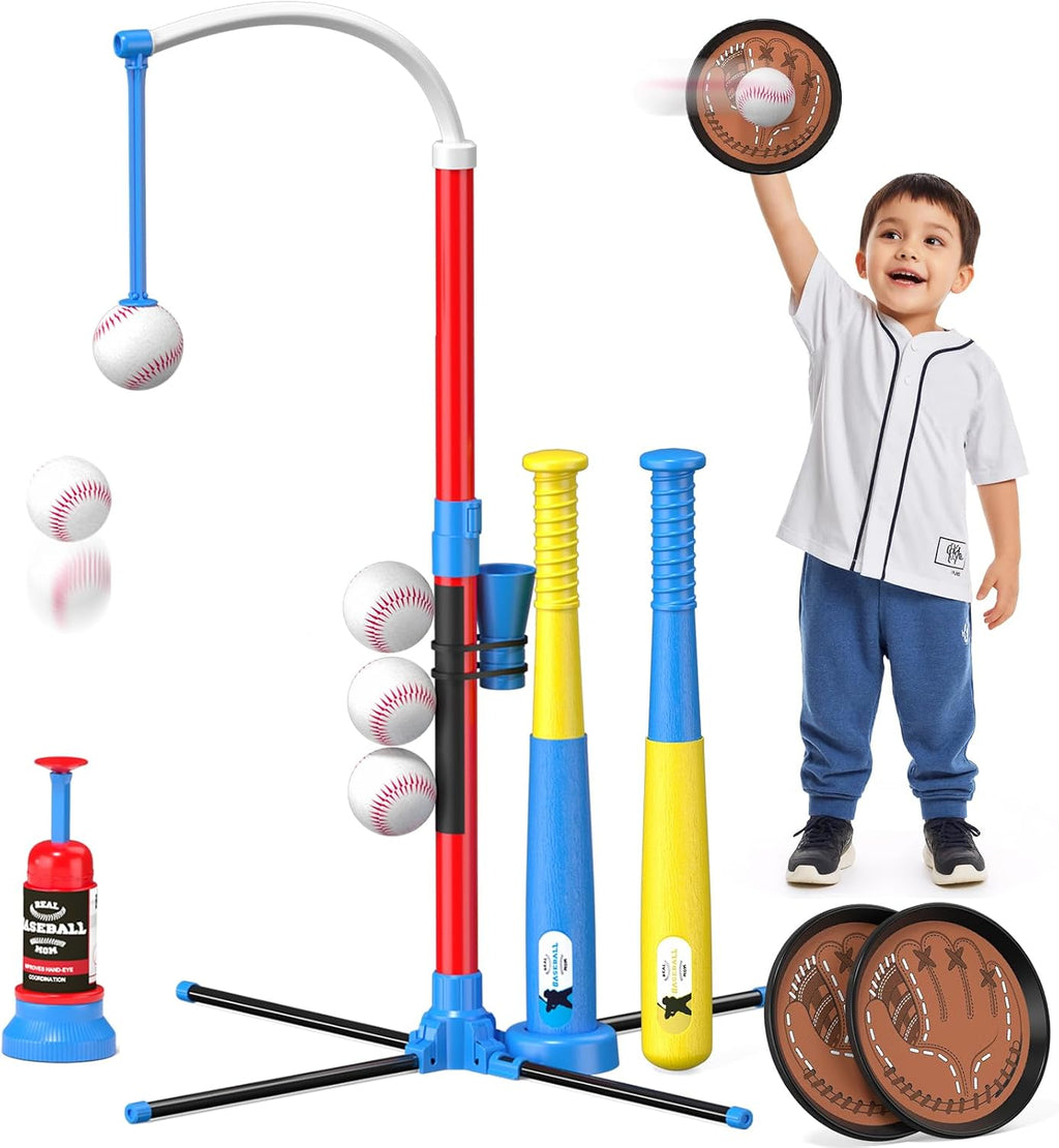 QDRAGON Juego de pelota 4 en 1 para niños de 3 a 5 años con juego de pelota