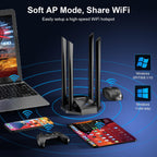 NEWFAST Adaptador WiFi USB para PC de escritorio USB3.0 Ordenador AC1300