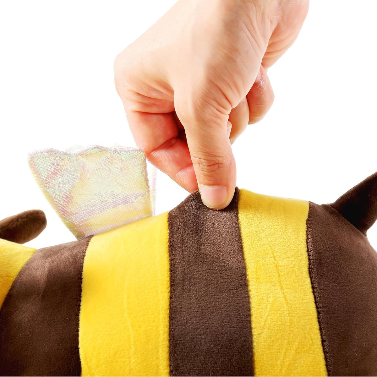 Onsoyours Lindo peluche de abeja, suave almohada de peluche de abeja melífera para niños (amarillo, 19 pulgadas)