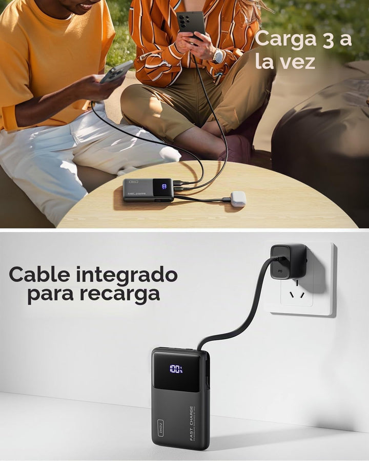 Cargador portátil INIU, banco de energía de 10000 mAh más delgado c...
