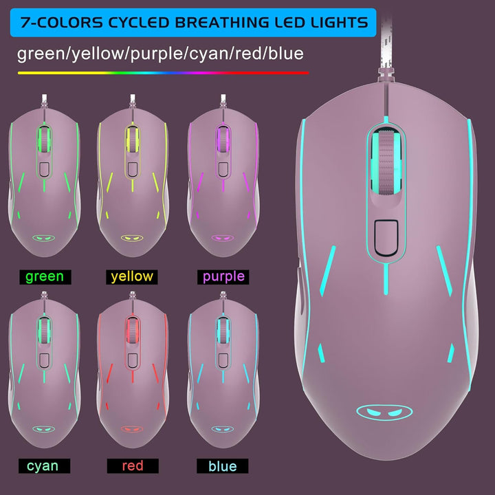 Combo de teclado y mouse para juegos, teclado K1 con retroiluminaci...
