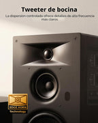 ULTIMEA Altavoces de estantería alimentados por 3 vías, audio de nivel