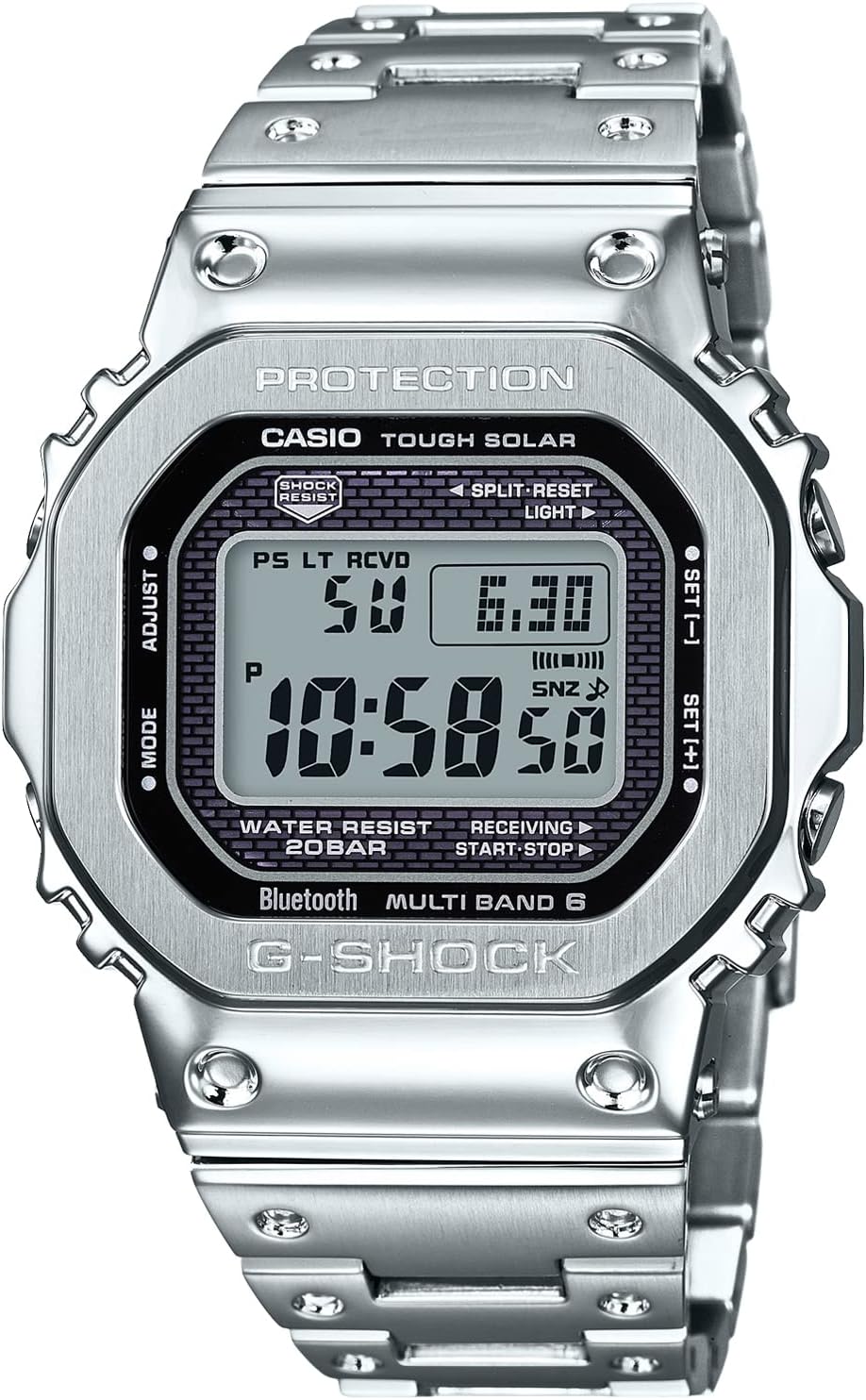 G-Shock de Casio Reloj digital estándar GMW-B5000-D1 para hombre plateado, plateado, moderno