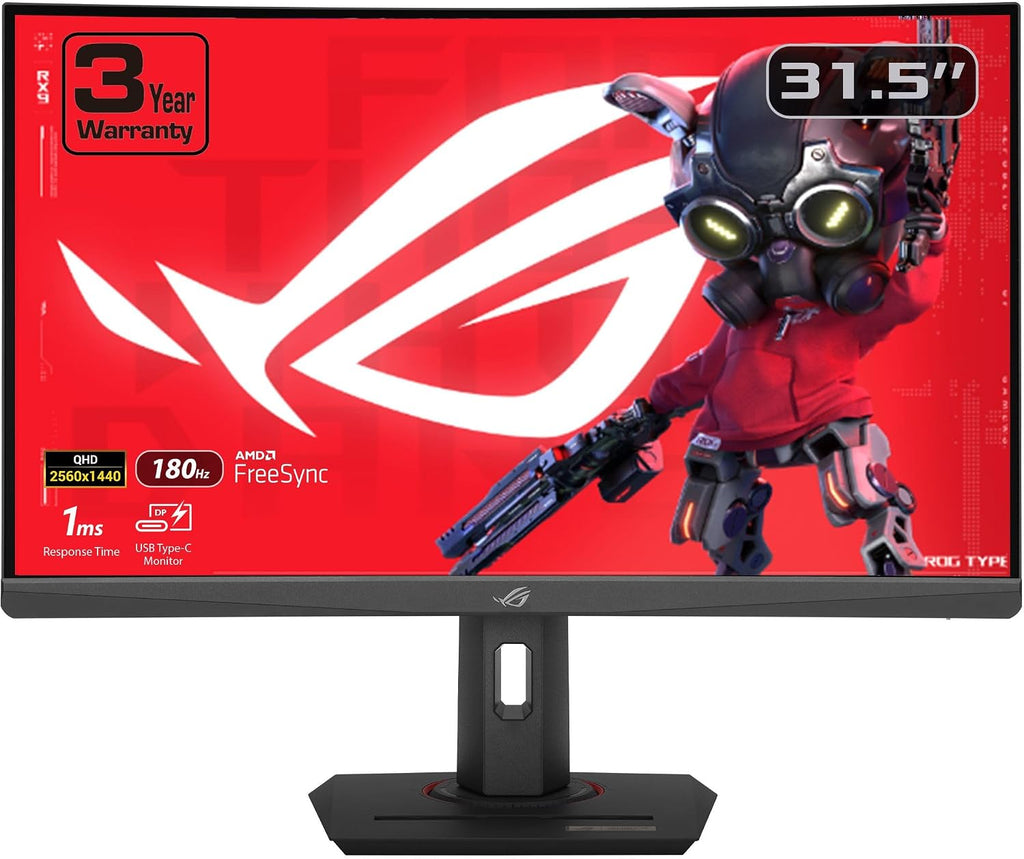 ASUS ROG Strix 32\u201D 1440P USB-C Monitor curvo HDR para juegos (...