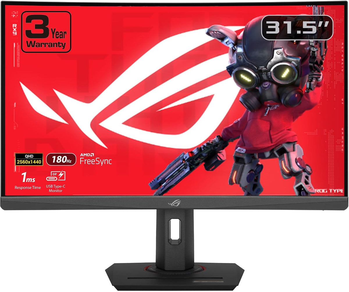 ASUS ROG Strix 32\u201D 1440P USB-C Monitor curvo HDR para juegos (...