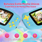 Juego de mano para niños, 300 videojuegos retro integrados, reproductor de juegos portátil de 16 bits con pantalla HD de 3.2 pulgadas, batería recargable, mini juguete de viaje electrónico de regalo