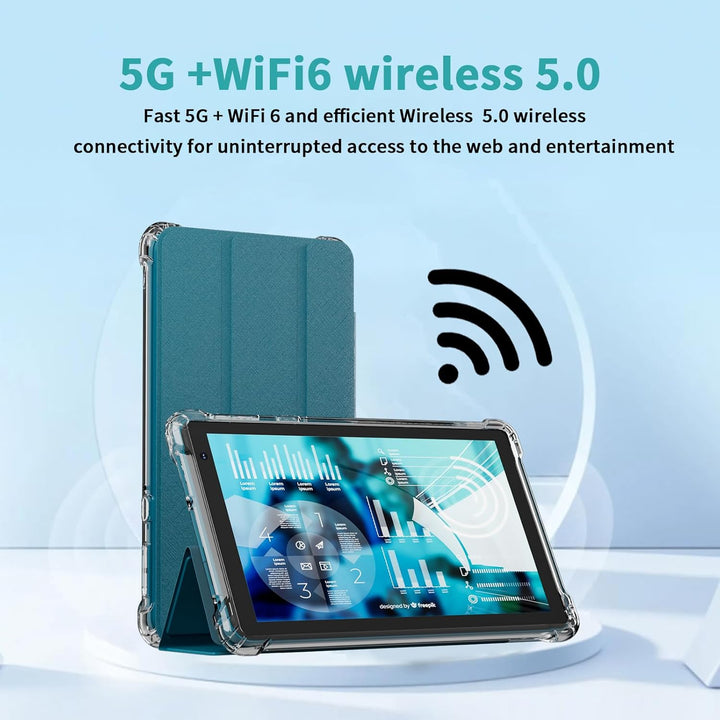 IWEGGO Tablet Android 15 con estuche, tablet de 7 pulgadas 8GB RAM+...
