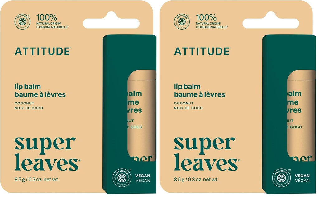 ATTITUDE Bálsamo labial sin plástico, ingredientes verificados a ba...