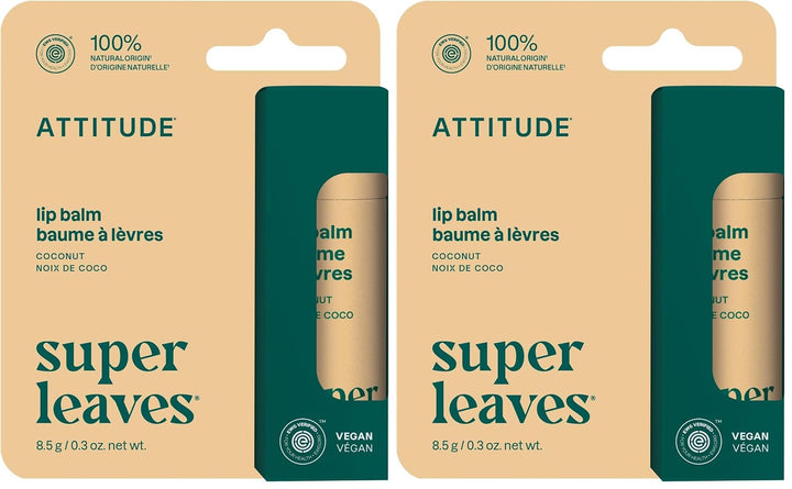 ATTITUDE Bálsamo labial sin plástico, ingredientes verificados a ba...