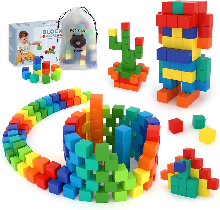 BananMelonBM 100 PCS Bloques de Construcción Magnéticos, para Niños...