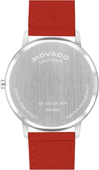 Movado Cara Reloj - Cuarzo suizo, correa de cuero - Clásico, pieza de moda de lujo atemporal para él o ella - 41mm