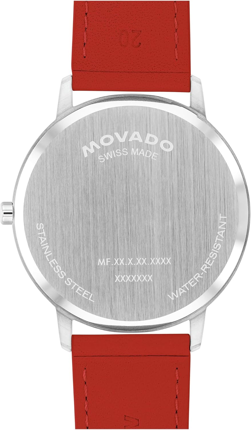 Movado Cara Reloj - Cuarzo suizo, correa de cuero - Clásico, pieza de moda de lujo atemporal para él o ella - 41mm
