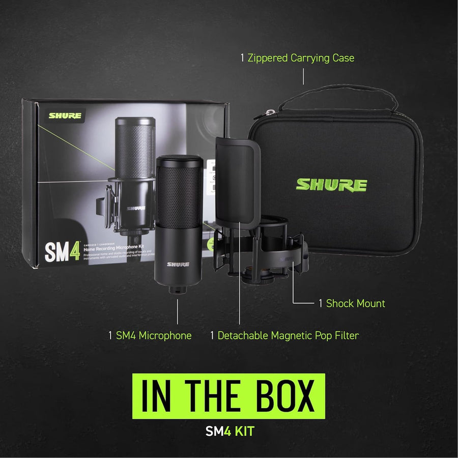 Kit de Micrófono de Grabación de Estudio Shure SM4, Micrófono de Co...