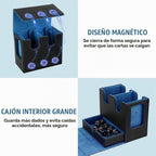 Caja para mazos TiMOVO MTG Commander para cartas TCG CCG Magic, Negro+Azul