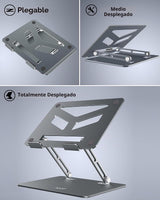 JCZT - Soporte de aluminio para laptop, soporte para escritorio, so...