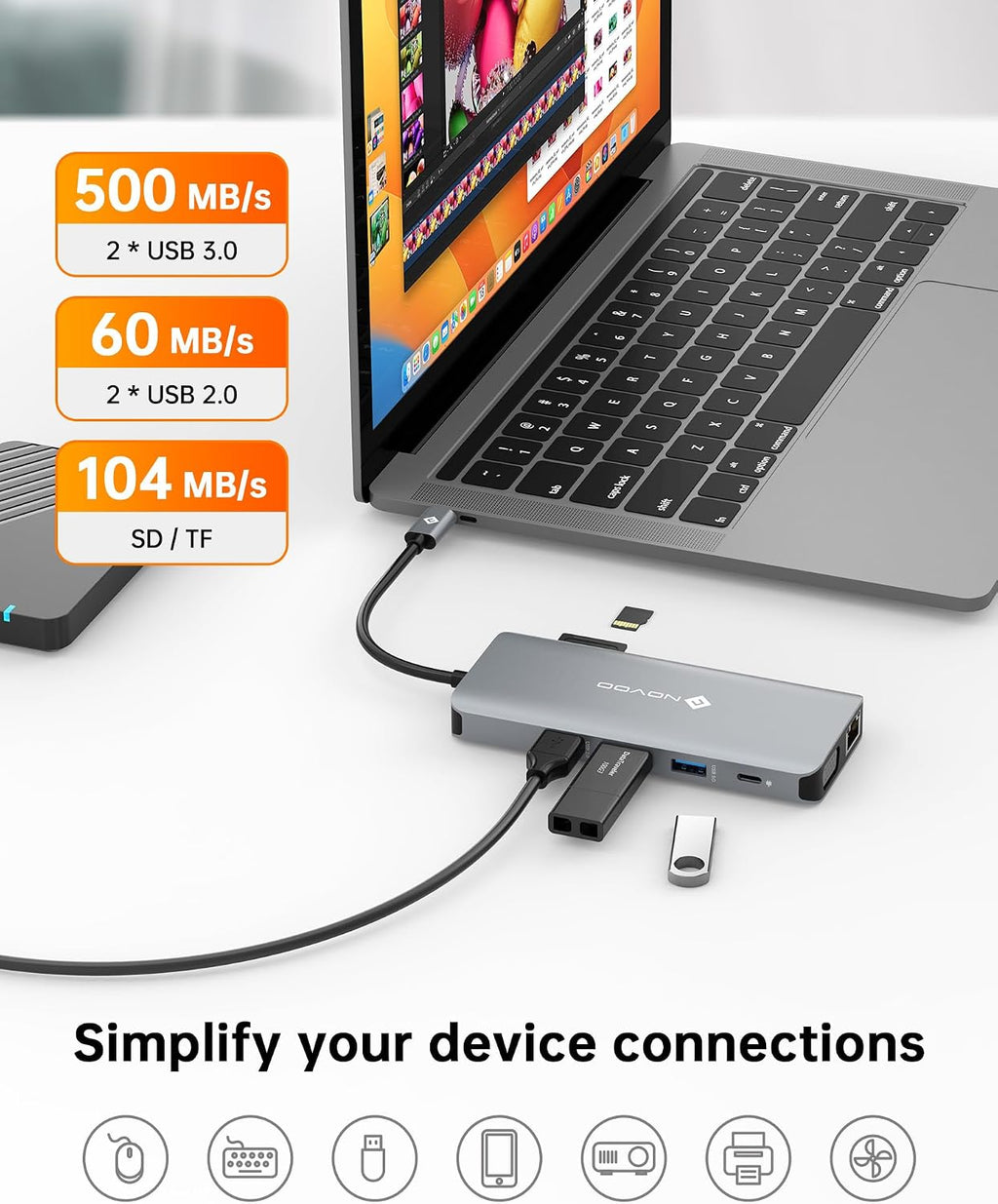 NOVOO, NHM11D-111S2, hub USB