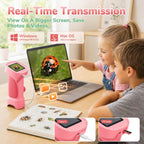 Microscopio digital de mano 1000X para niños con pantalla IPS de 2,4"