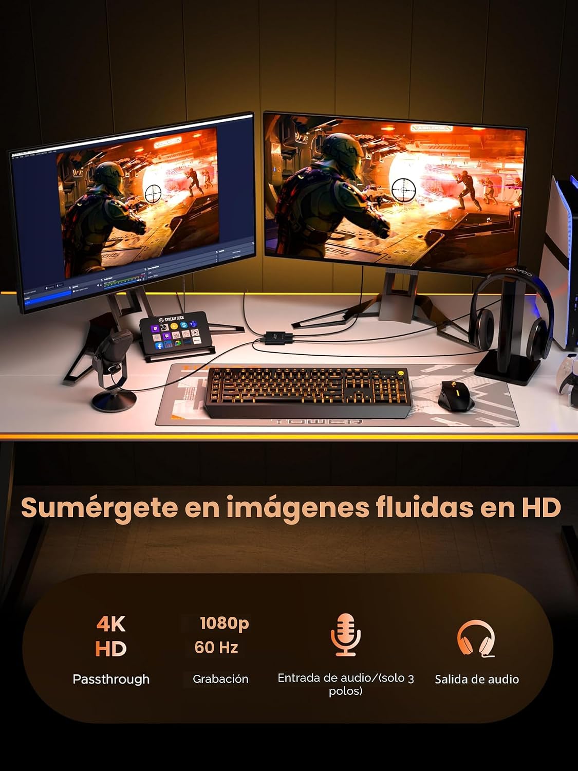 Tarjeta de captura de video USB 3.0 acer, tarjeta de captura HDMI p...