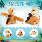 Liliful - Paquete de 8 pulseras de peluche para niños, diseño de dinosaurio