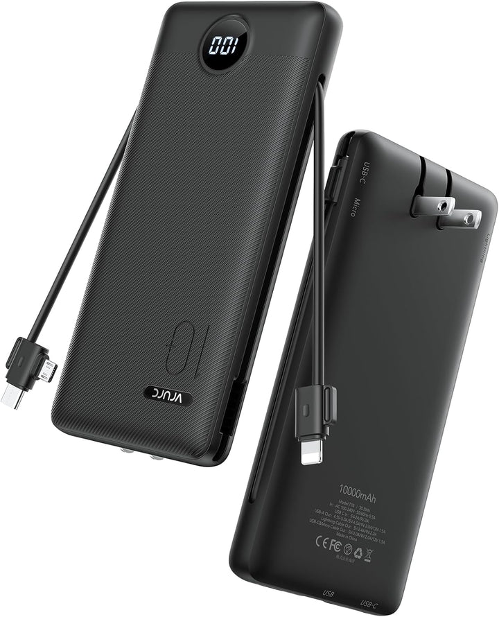 VRURC Cargador Portátil con Enchufe de Pared, 10000mAh Cargador Por...
