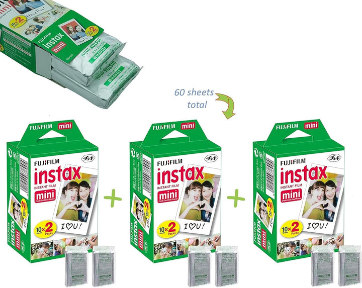 Cámara instantánea Fujifilm Instax Mini 12 color rosa flor y paquet...