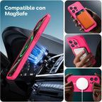 ImpactStrong Protector Magnético Diseñado para Funda iPhone 15 Pro Max [Protección de Cámara] [Prueba de Caídas de Grado Militar] [Compatible con MagSafe] Funda de Teléfono Delgada Translúcida Mate