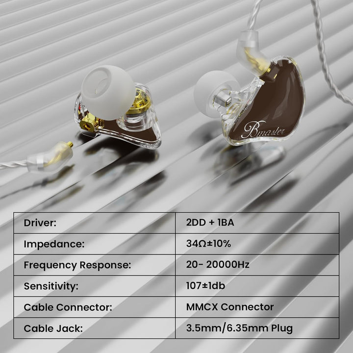 BASN - Auriculares de monitor intrauditivo, auriculares IEM de trip...