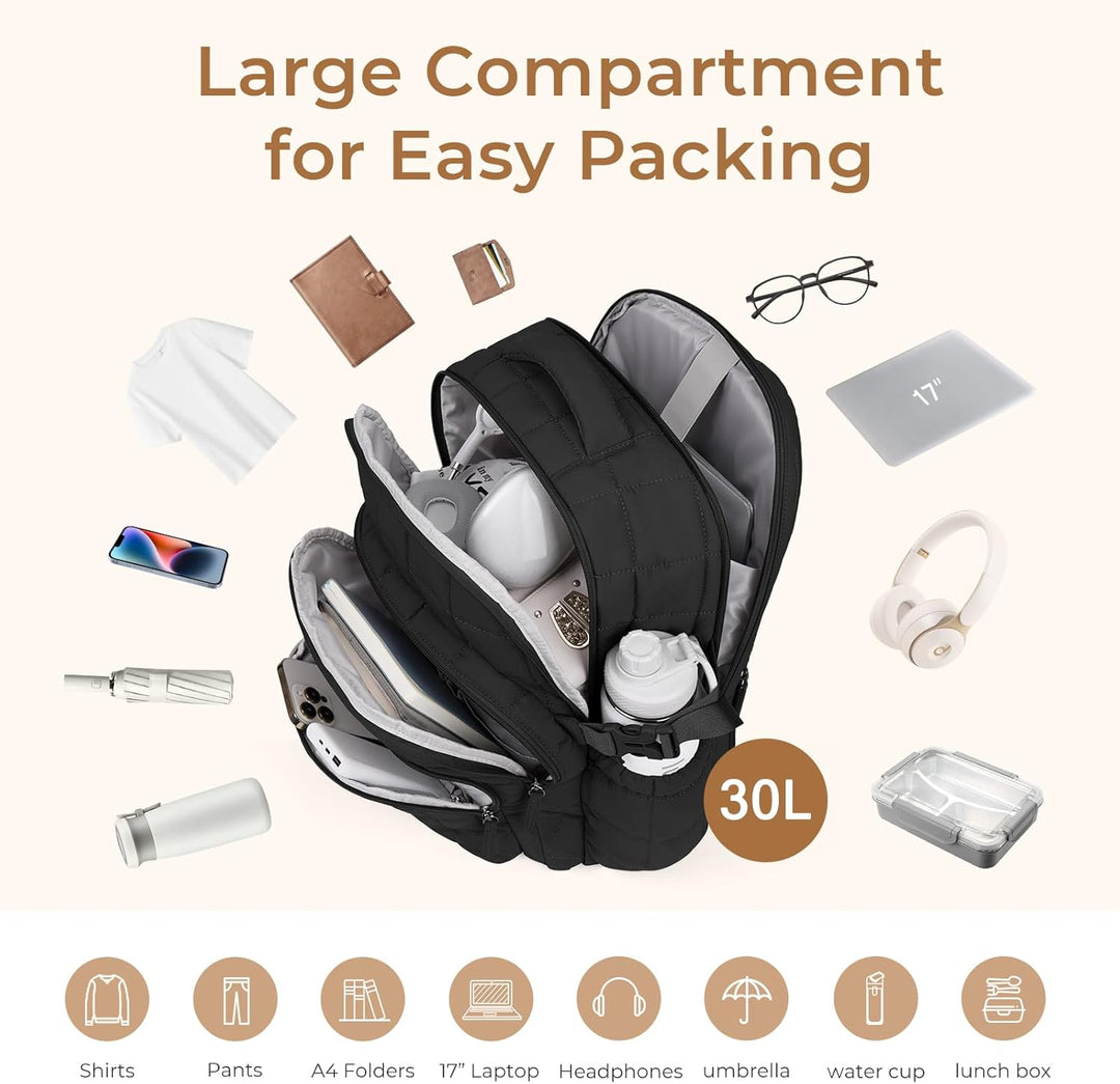 CLUCI Mochila para laptop de 17.3 pulgadas para mujer, mochila de v...